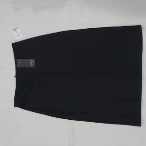 Jones New York Signature Black Mini Stripe Skirt